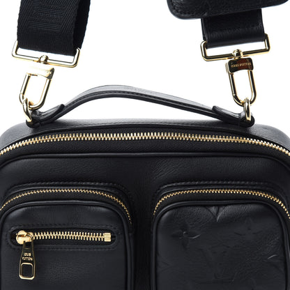 Louis Vuitton Calfskin Monogram Embossed Utility Crossbody Black 9 of 9