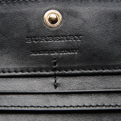 Burberry Grainy Calfskin House Check Henley Wallet On Chain Black 6 of 6