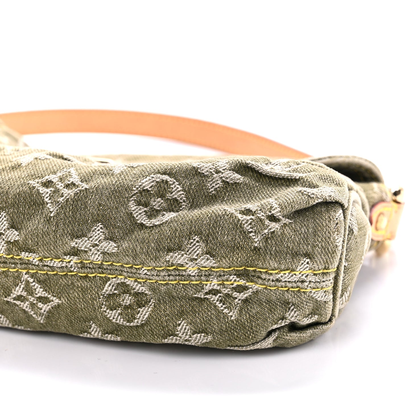 Monogram Denim Mini Pleaty Lichen