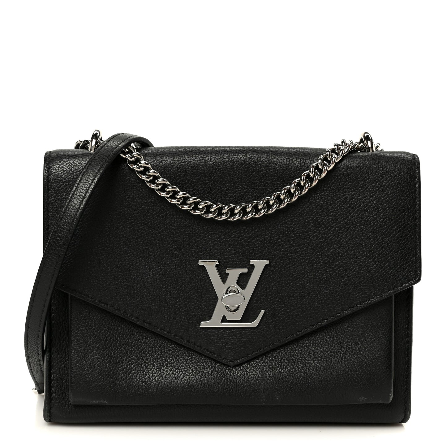 Soft Calfskin My Lockme Chain Bag BB Black
