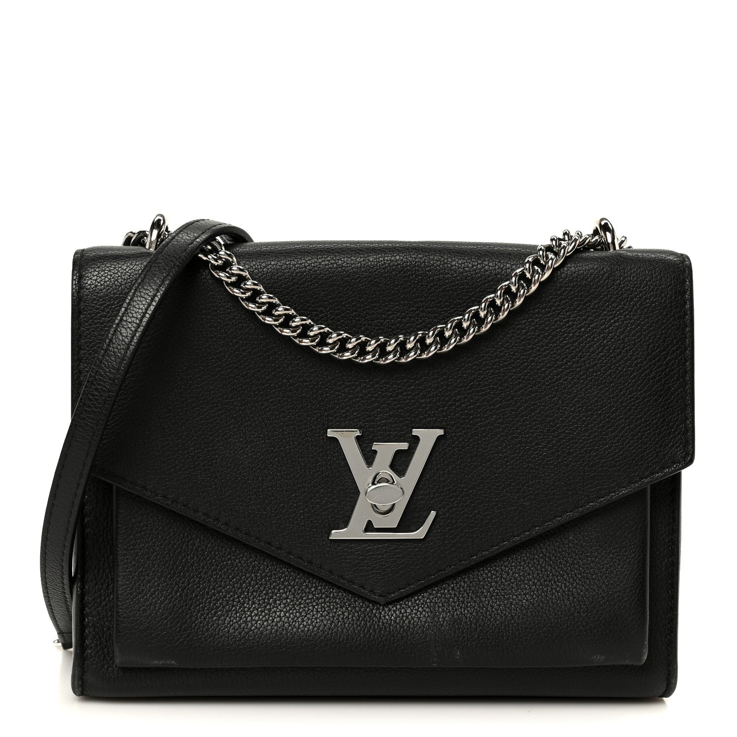 Louis Vuitton Soft Calfskin My Lockme Chain Bag BB Black 1 of 9