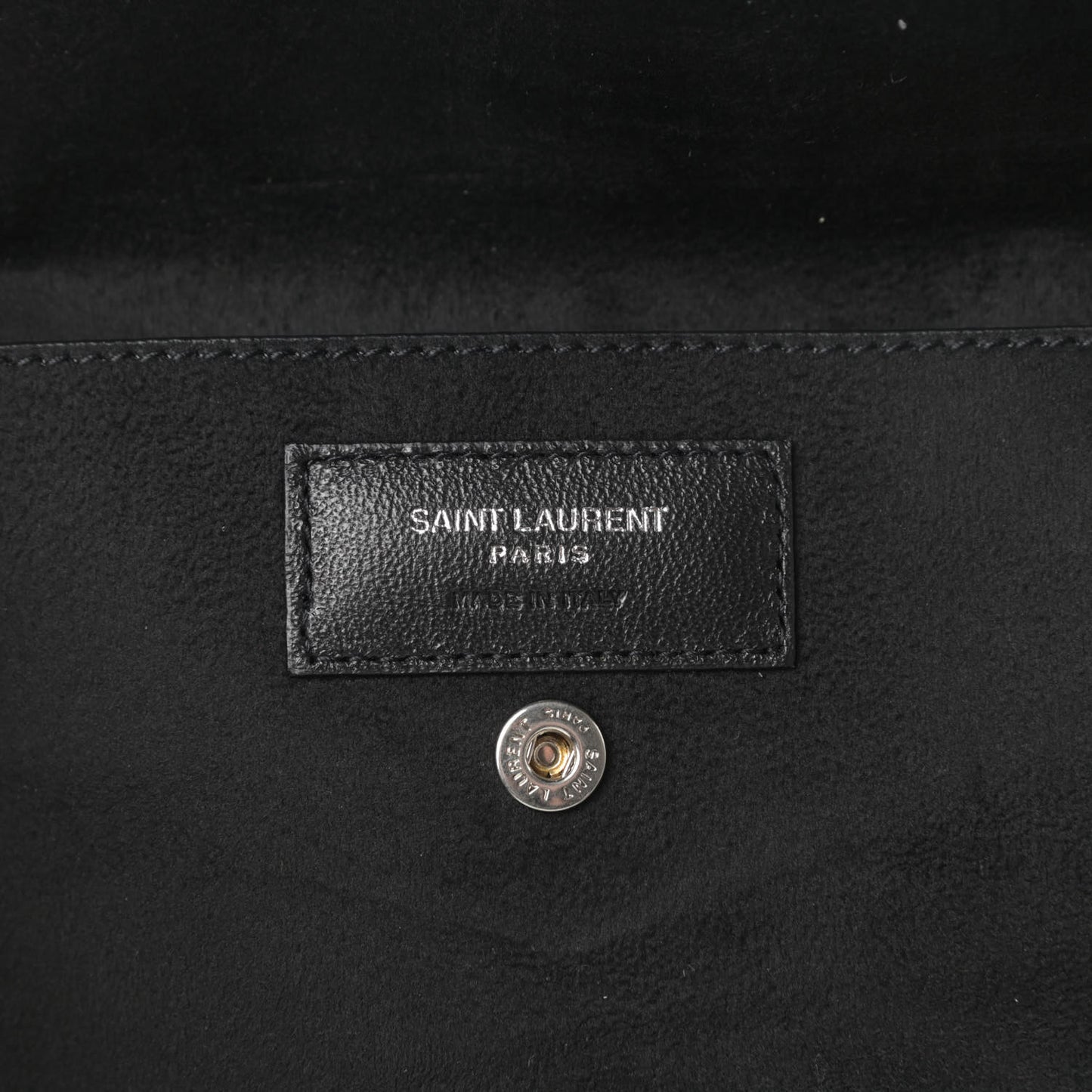 Lambskin Teddy Drawstring Bag Navy