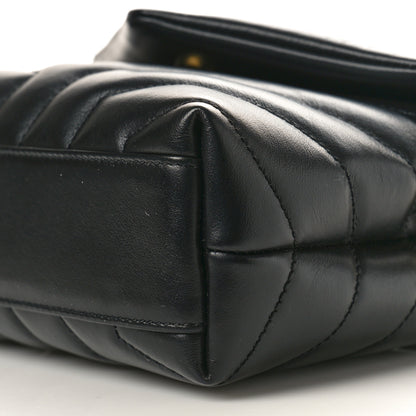 Saint Laurent Calfskin Y Quilted Monogram Toy Loulou Crossbody Bag Black 10 of 12