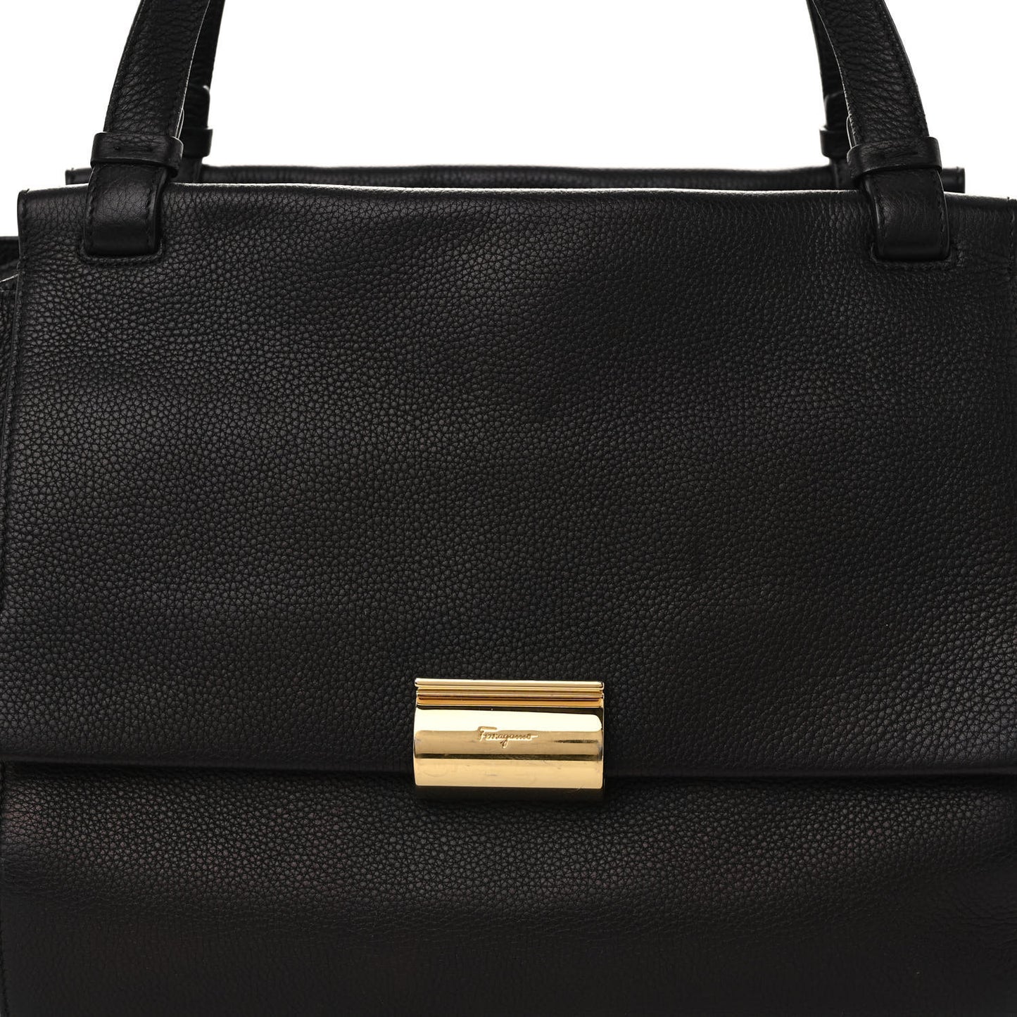 Grained Calfskin Bitter Pocket Tote Black