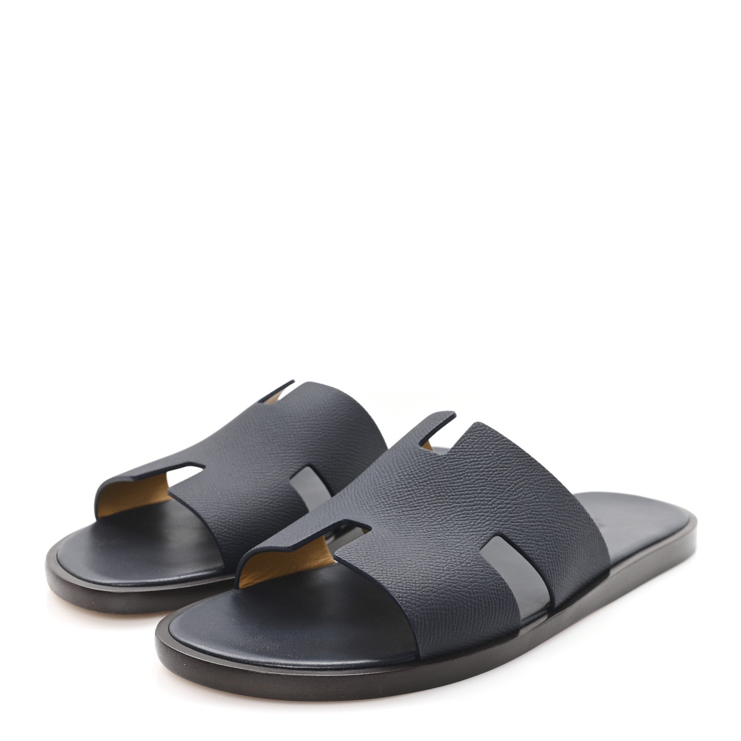 Hermes Epsom Mens Izmir Sandals 42 Marine 4 of 10