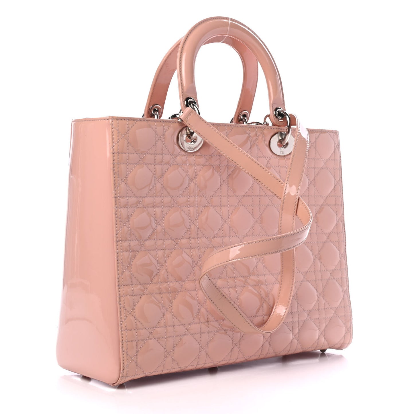 Patent Cannage Large Lady Dior Light Pink