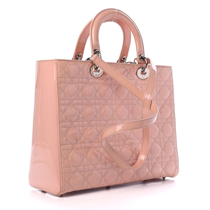 Christian Dior Patent Cannage Large Lady Dior Light Pink 2 of 5