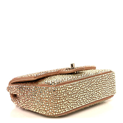 Chanel Suede Calfskin Crystal Mini Flap Pink Golden 4 of 11