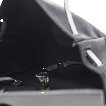 Hermes Military Toile Vache Hunter Herbag a Dos Zip Retourne Backpack Black 6 of 12