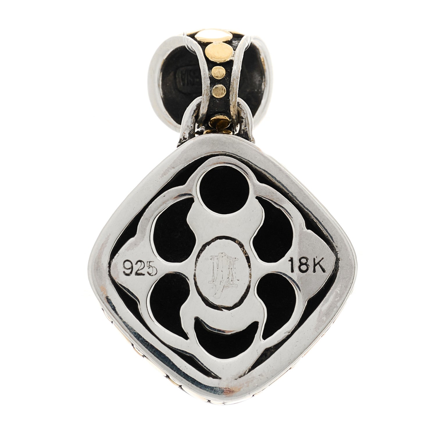 John Hardy Sterling Silver 18K Yellow Gold Dot Pendant 3 of 3