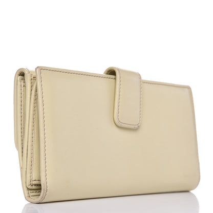 Gucci Calfskin Suede Britt Continental Flap Wallet Ivory 3 of 12