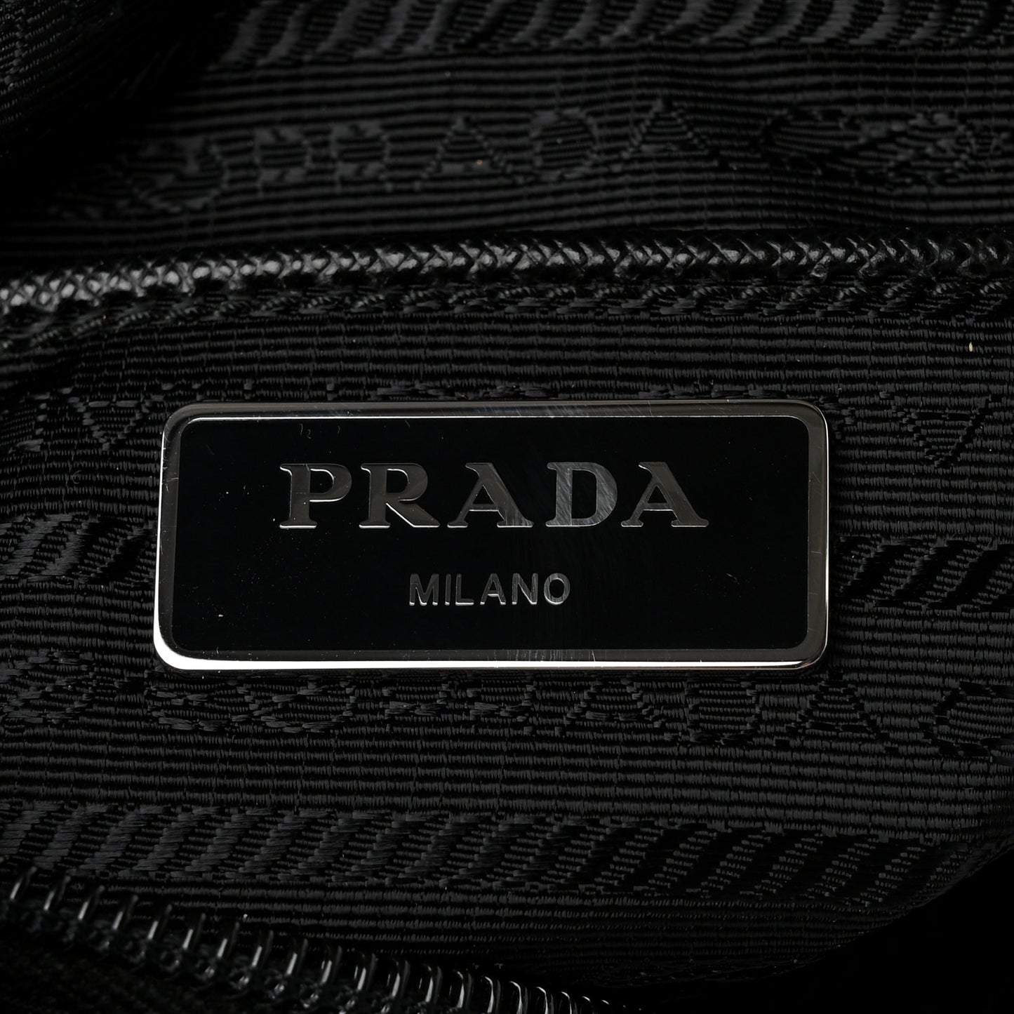 Nylon Vela Saffiano Single Buckle Messenger Shoulder Bag Black