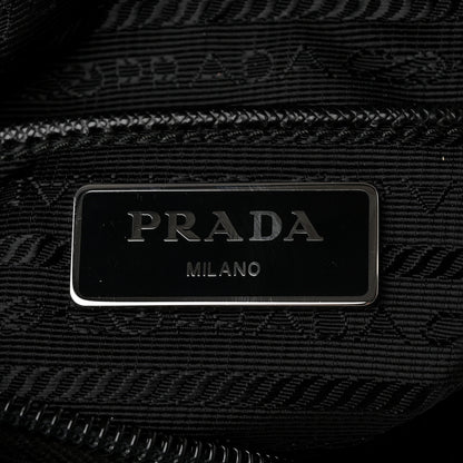 Prada Nylon Vela Saffiano Single Buckle Messenger Shoulder Bag Black 6 of 10