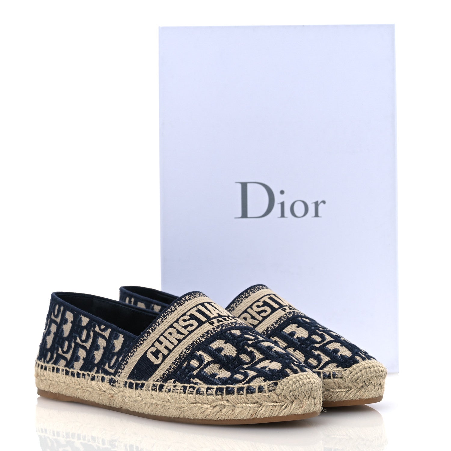 Christian Dior Oblique Embroidered Granville 15mm Espadrilles 40 Deep Blue 15 of 15