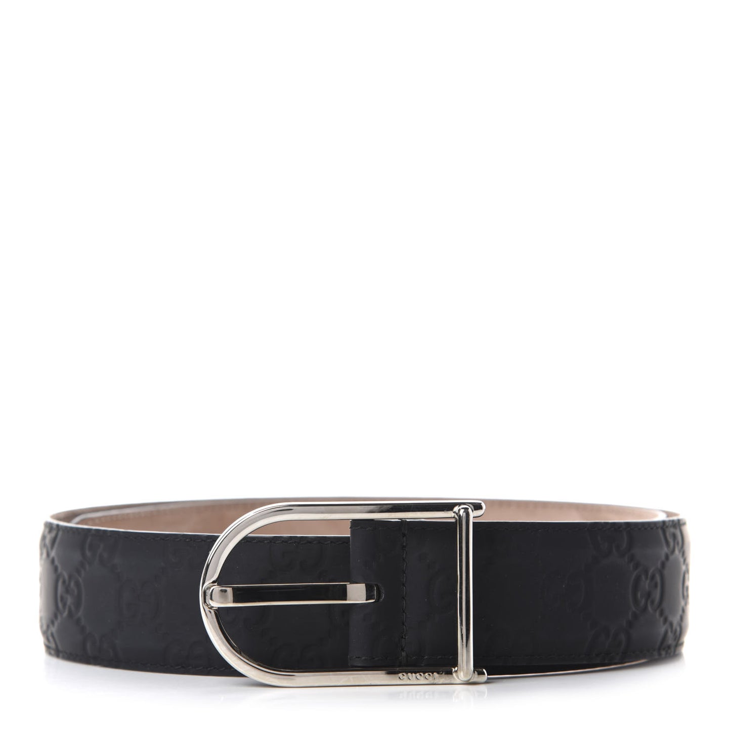 Rubber Guccissima Belt 85 34 Black