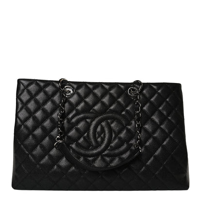 Chanel Caviar Quilted XL Grand Shopping Tote GST Black 1 of 13