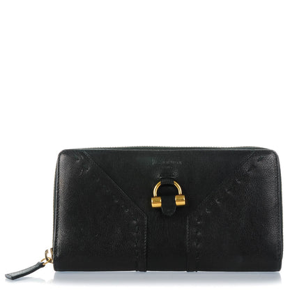 Saint Laurent Buffalo Muse Zip Around Wallet Black 1 of 8