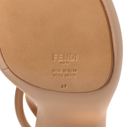 Fendi Nappa Baguette Ankle Strap 30/110mm Platform Sandals 37 Buff 6 of 8