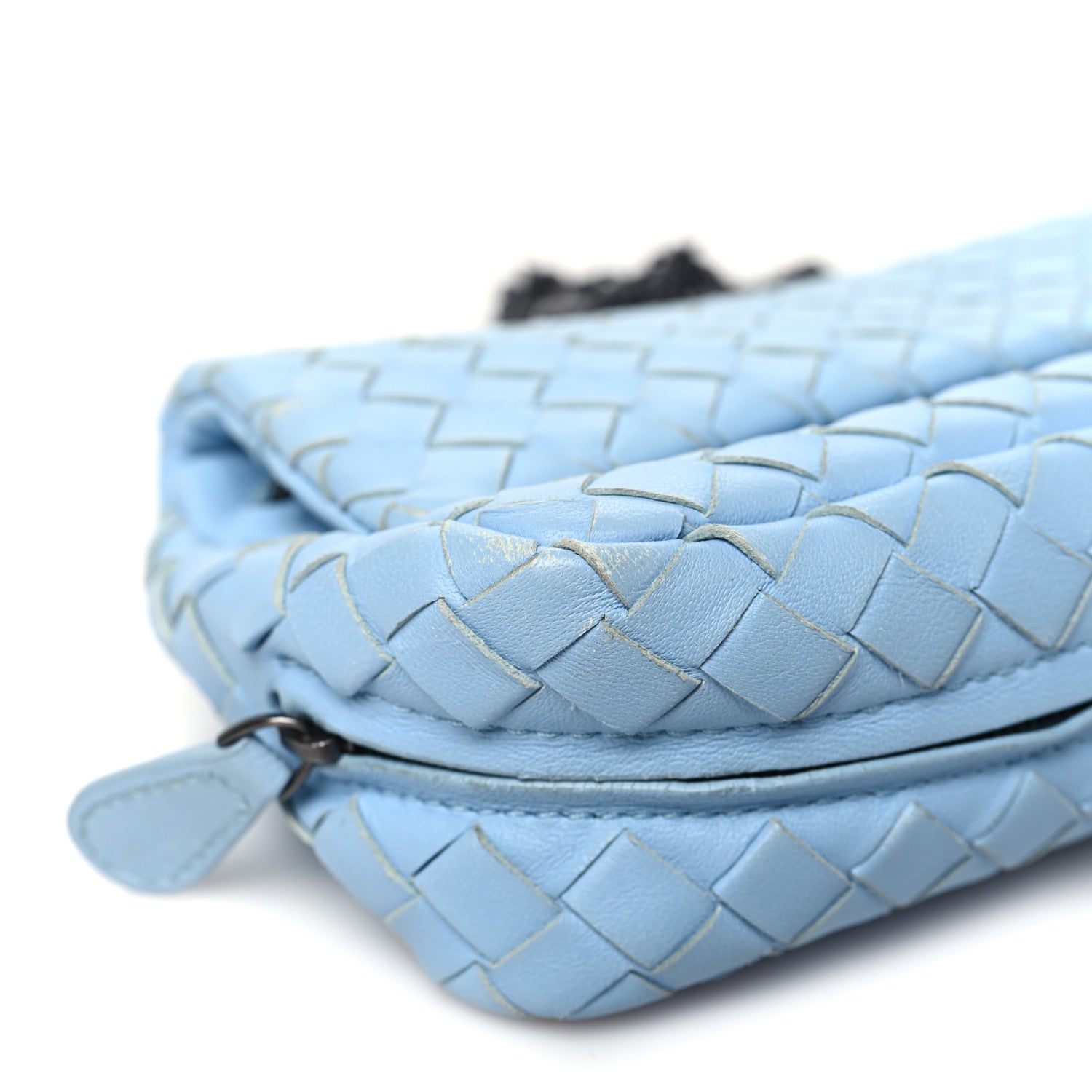 Bottega Veneta Nappa Intrecciato Small Chain Crossbody Ciel 9 of 13