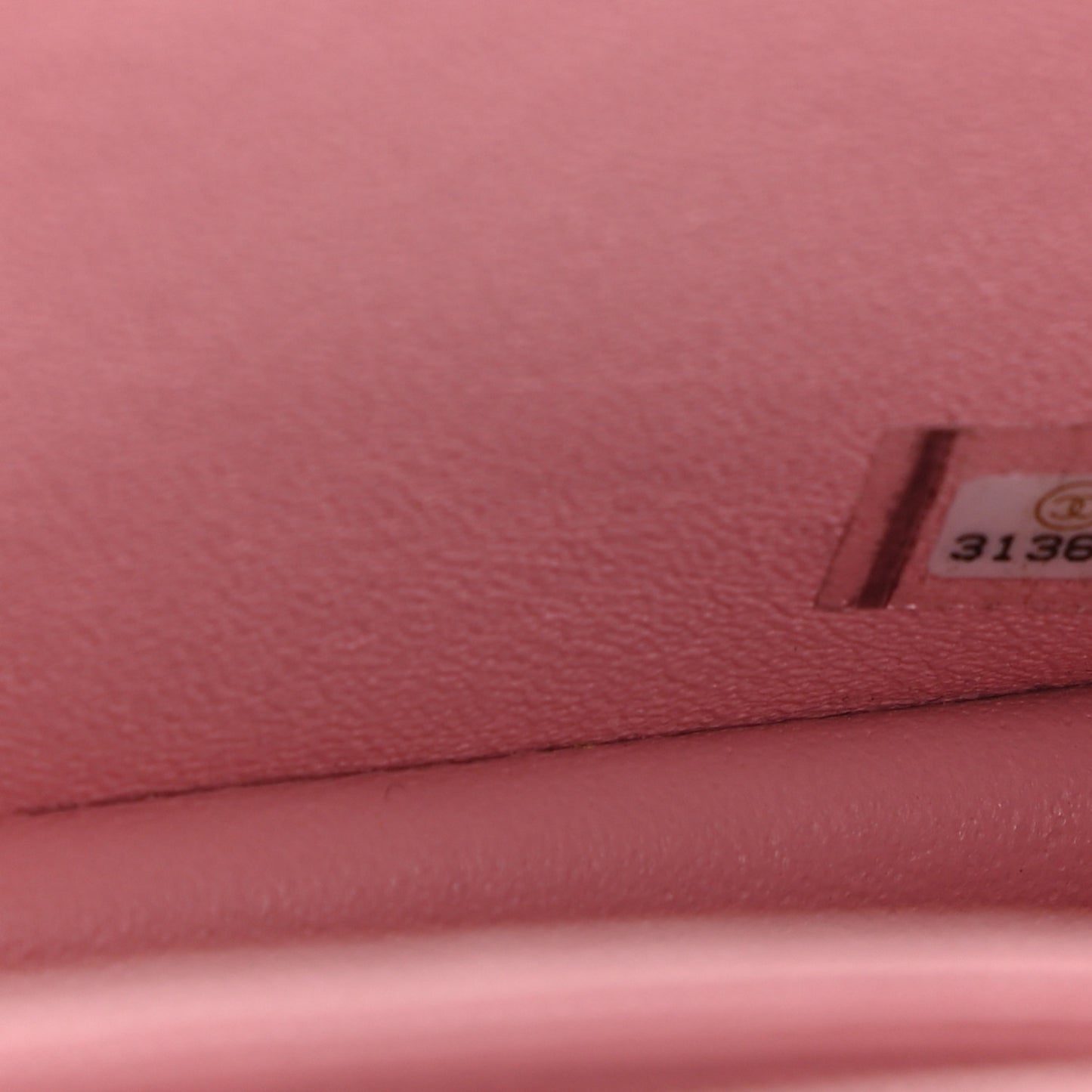 Lambskin Quilted Mini Rectangular Flap Light Pink
