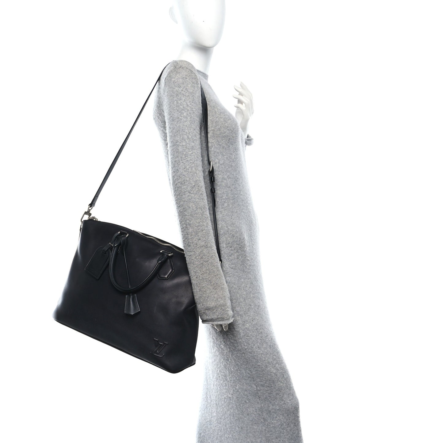 Smooth Millesime Calfskin Lockit MM Black