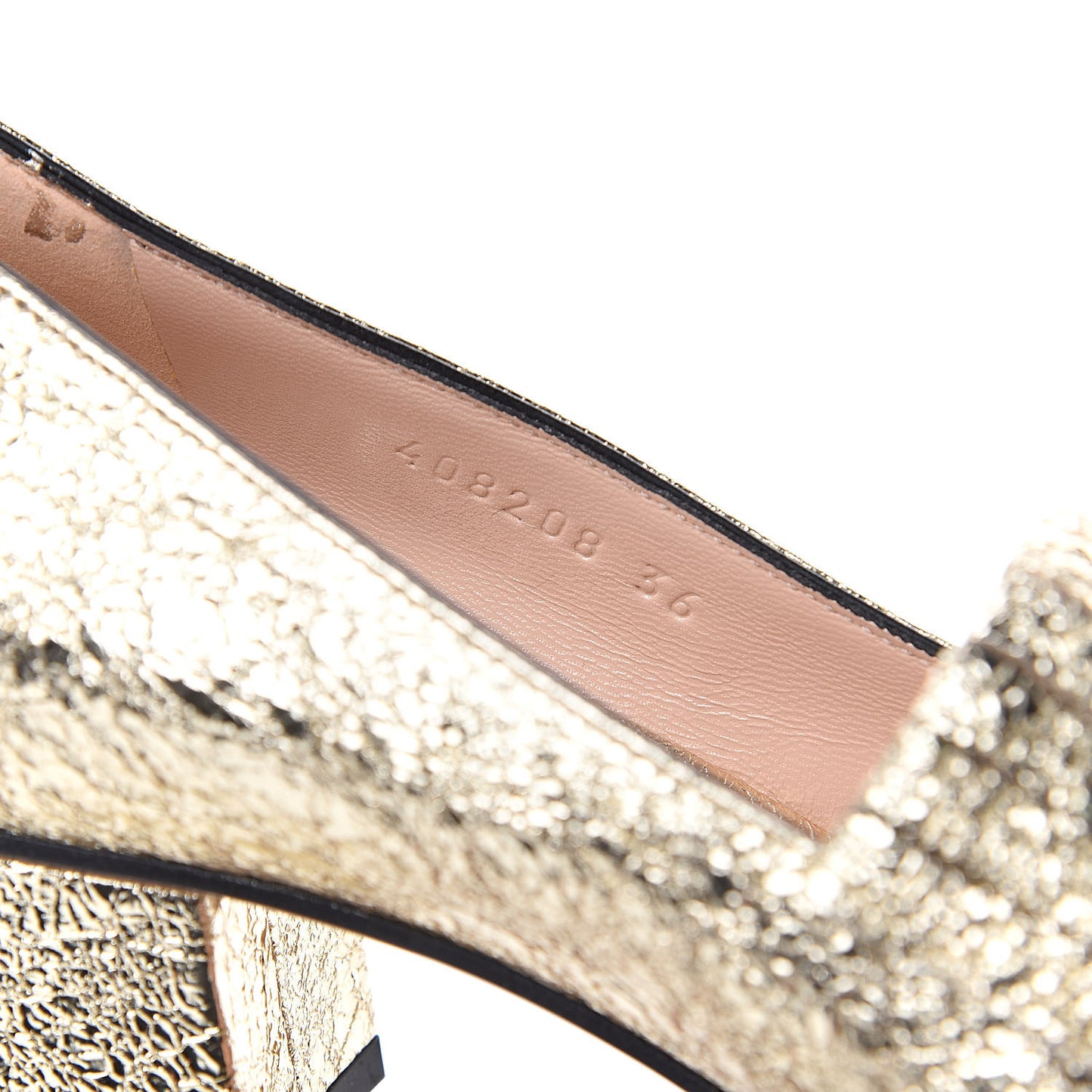 Galassia GG Marmont Fringe 50mm Loafer Pumps 36 Platino