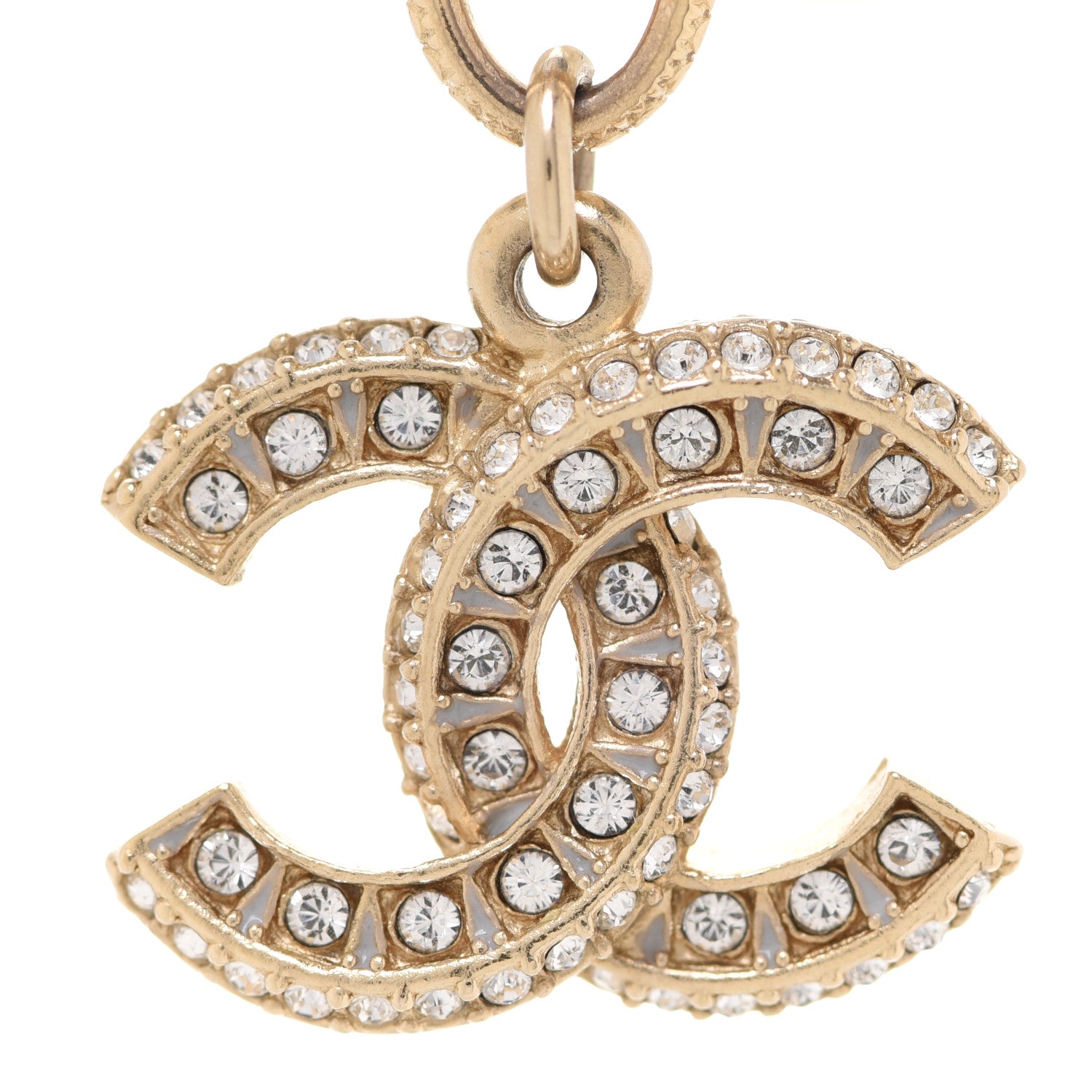 Chanel Graduated Pearl Crystal CC Bracelet Gold 4 of 6