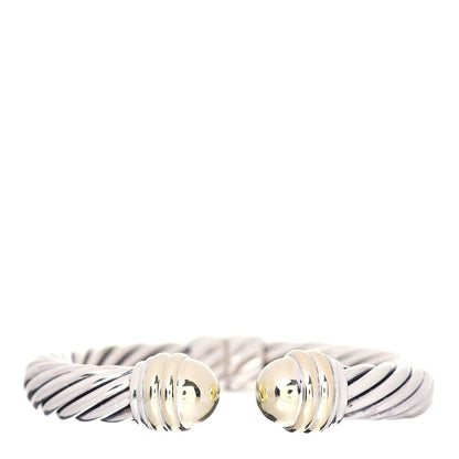 David Yurman Sterling Silver 14K Yellow Gold 10mm Cable Classics Bracelet 1 of 4