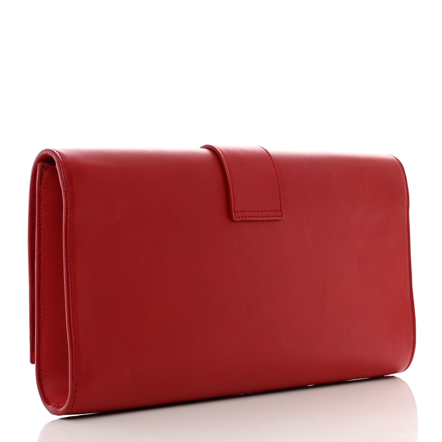 Calfskin Classic Y Ligne Clutch Red