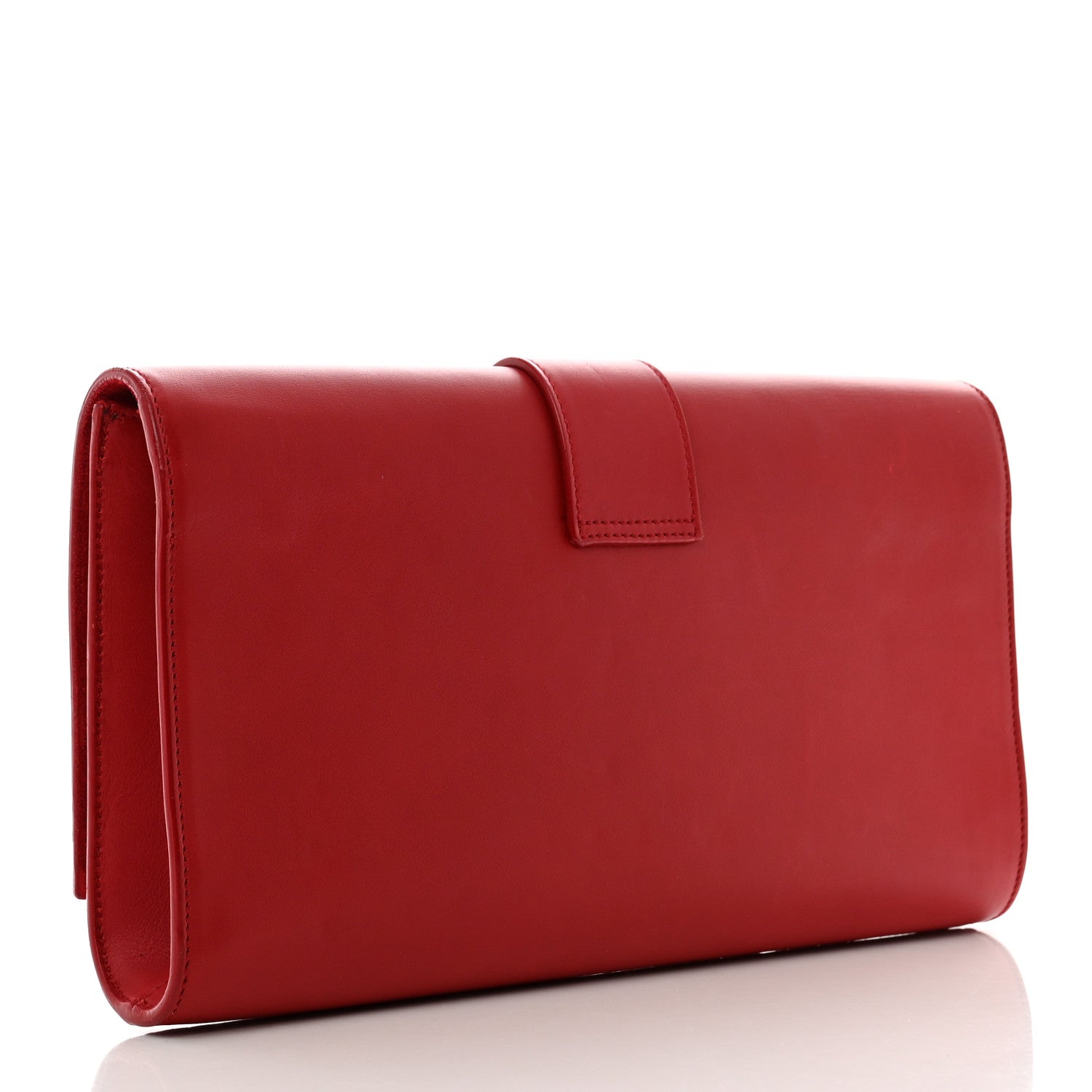 Saint Laurent Calfskin Classic Y Ligne Clutch Red 4 of 8