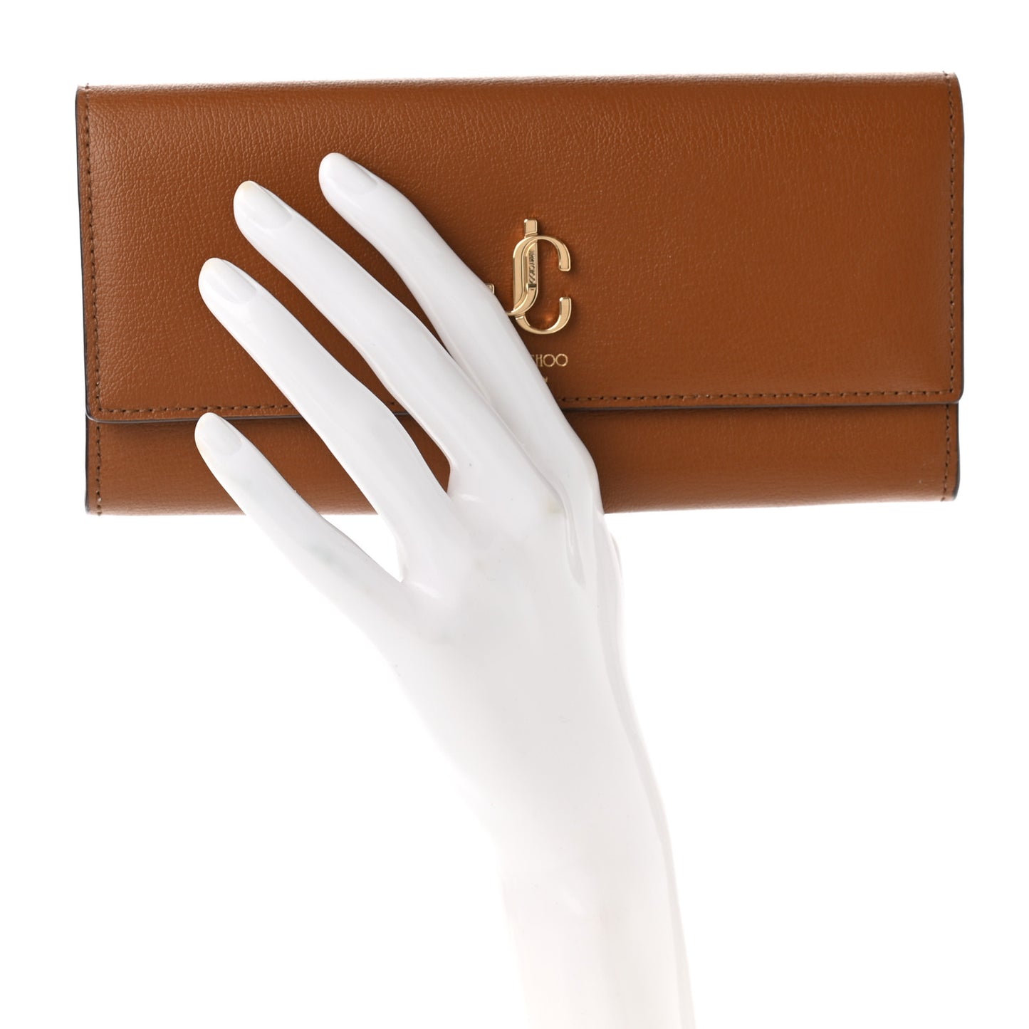 Calfskin Martina Continental Wallet Brown