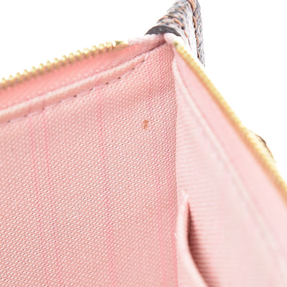 Louis Vuitton Damier Ebene Neverfull MM GM Pochette Rose Ballerine 11 of 12