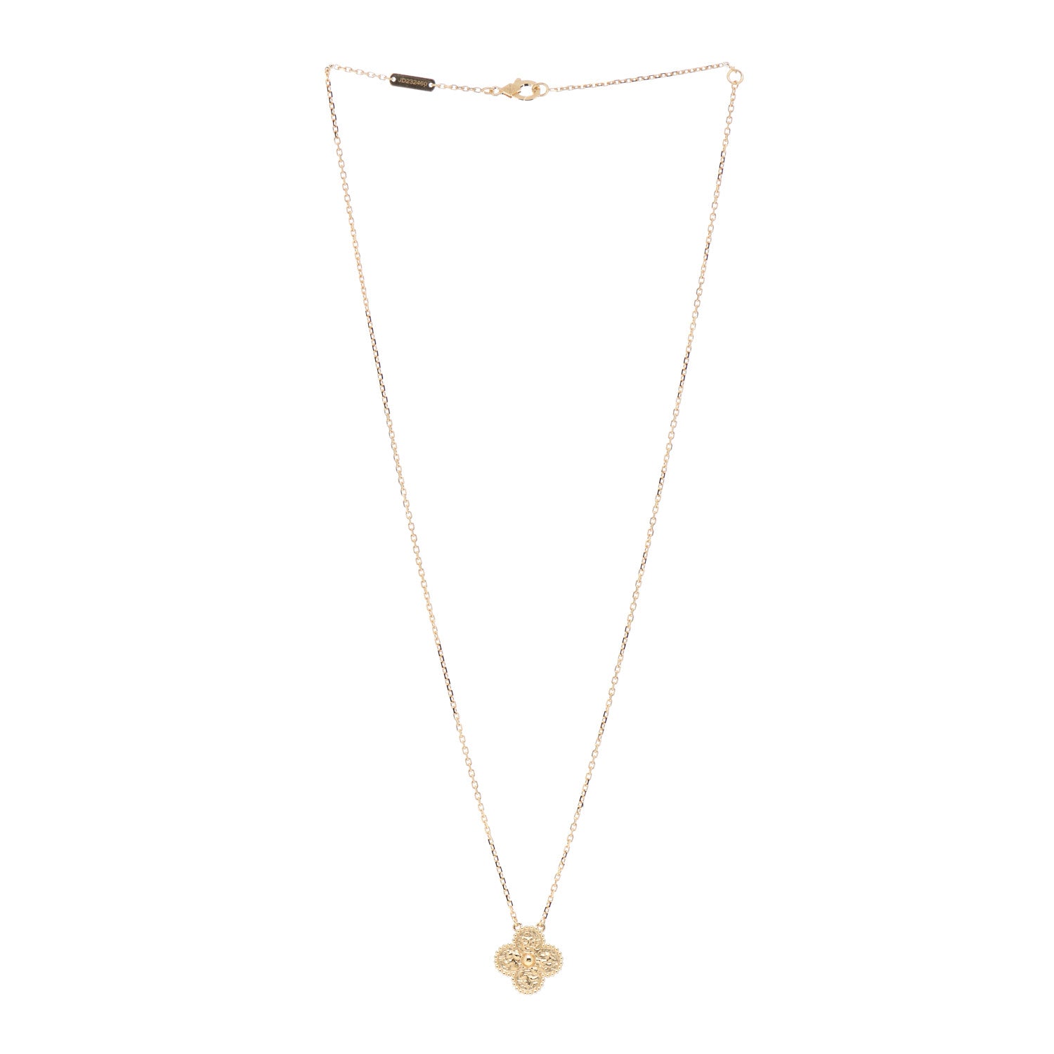 Van Cleef & Arpels 18K Yellow Gold Vintage Alhambra Pendant Necklace 3 of 5