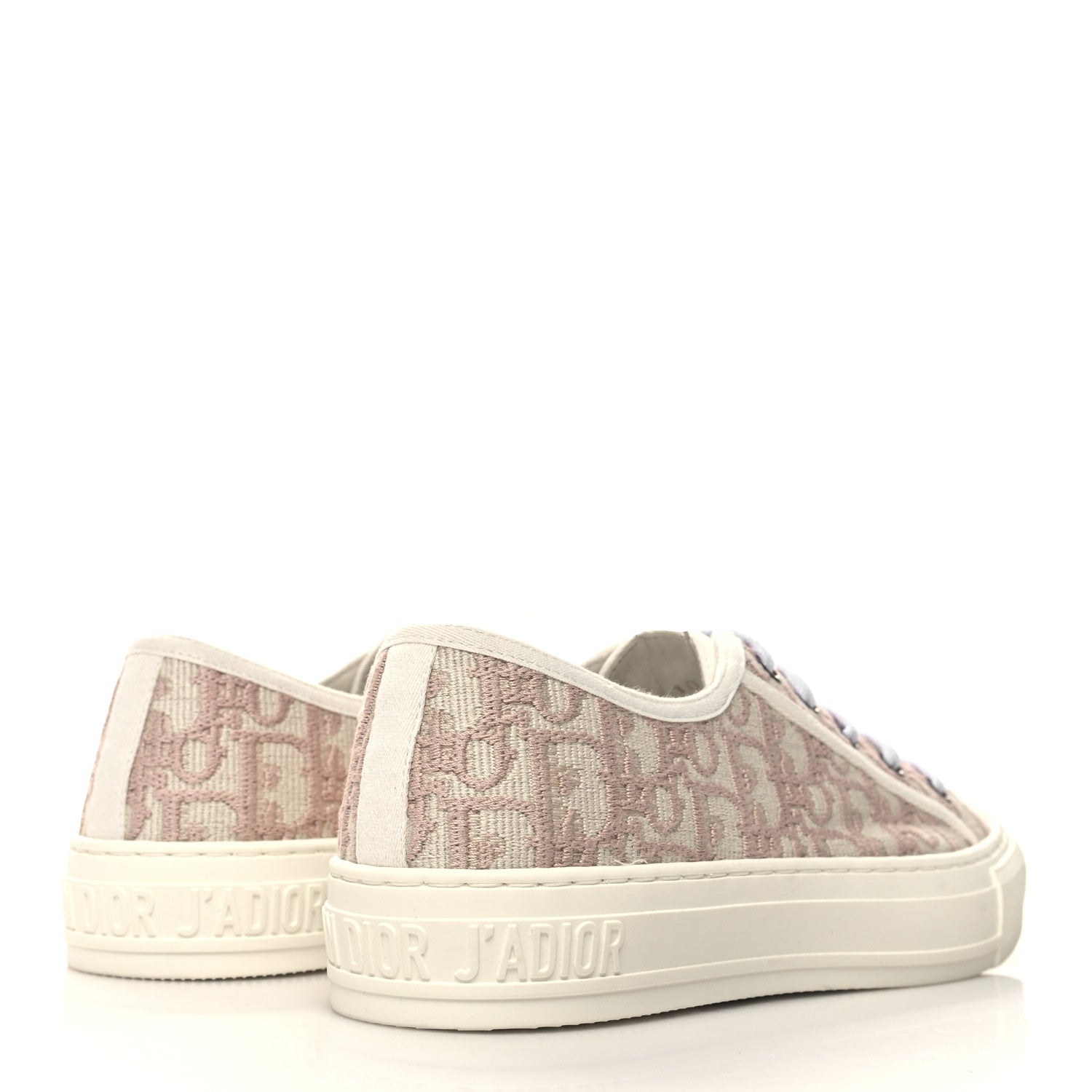Christian Dior Canvas Oblique Walk'N'Dior Low Top Sneakers 39.5 Powder Nude 4 of 11
