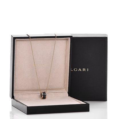 Bulgari 18K Rose Gold Black Ceramic B.Zero1 Pendant Necklace 9 of 9