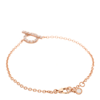 Hermes 18K Rose Gold Diamond Finesse Bracelet ST 2 of 4