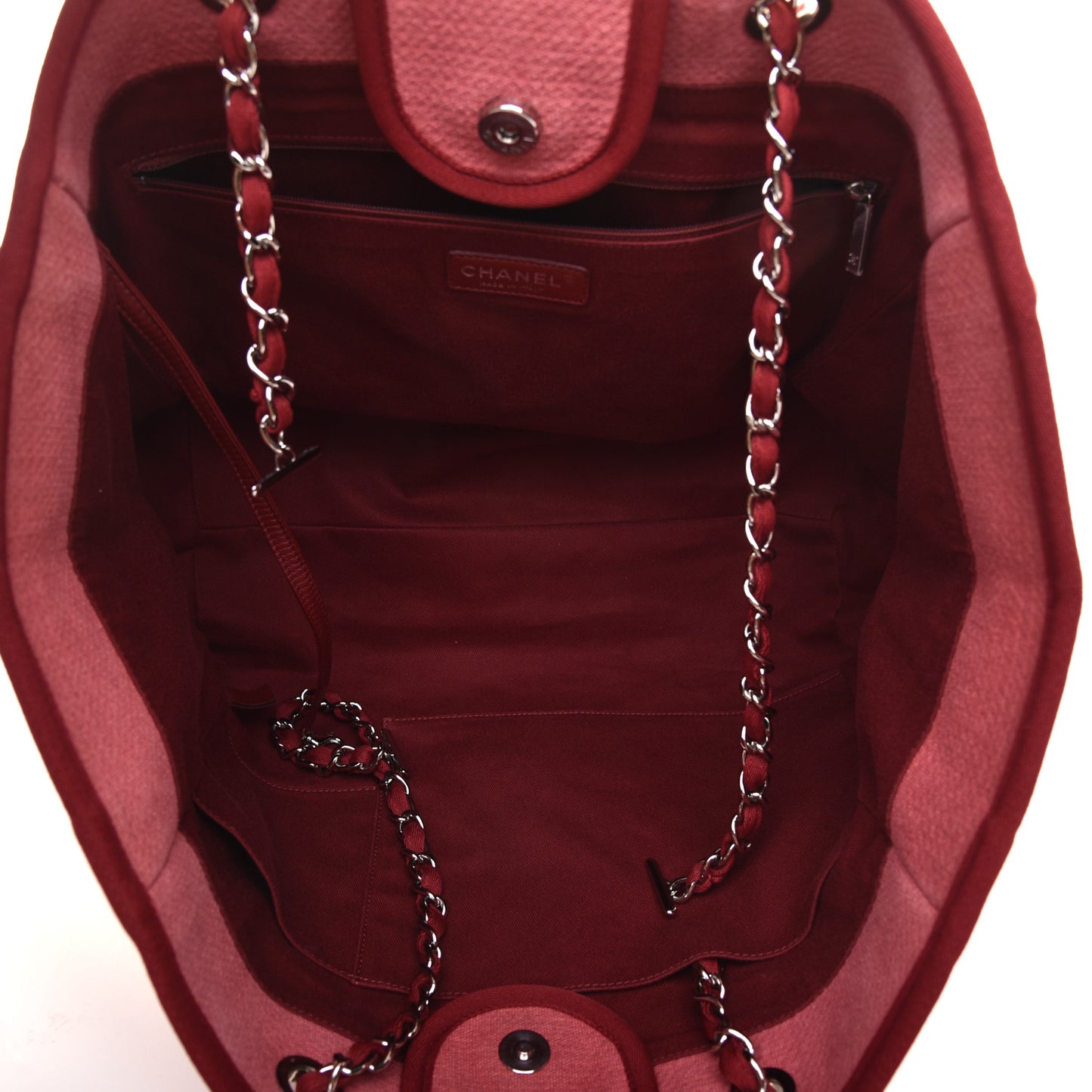 Canvas Large Deauville Tote Red