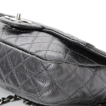 Chanel Iridescent Caviar Quilted Small Chic Flap Dark Silver 9 of 11