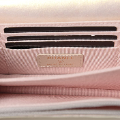 Chanel Iridescent Lambskin Quilted Mini Wallet On Chain WOC Ivory 6 of 11