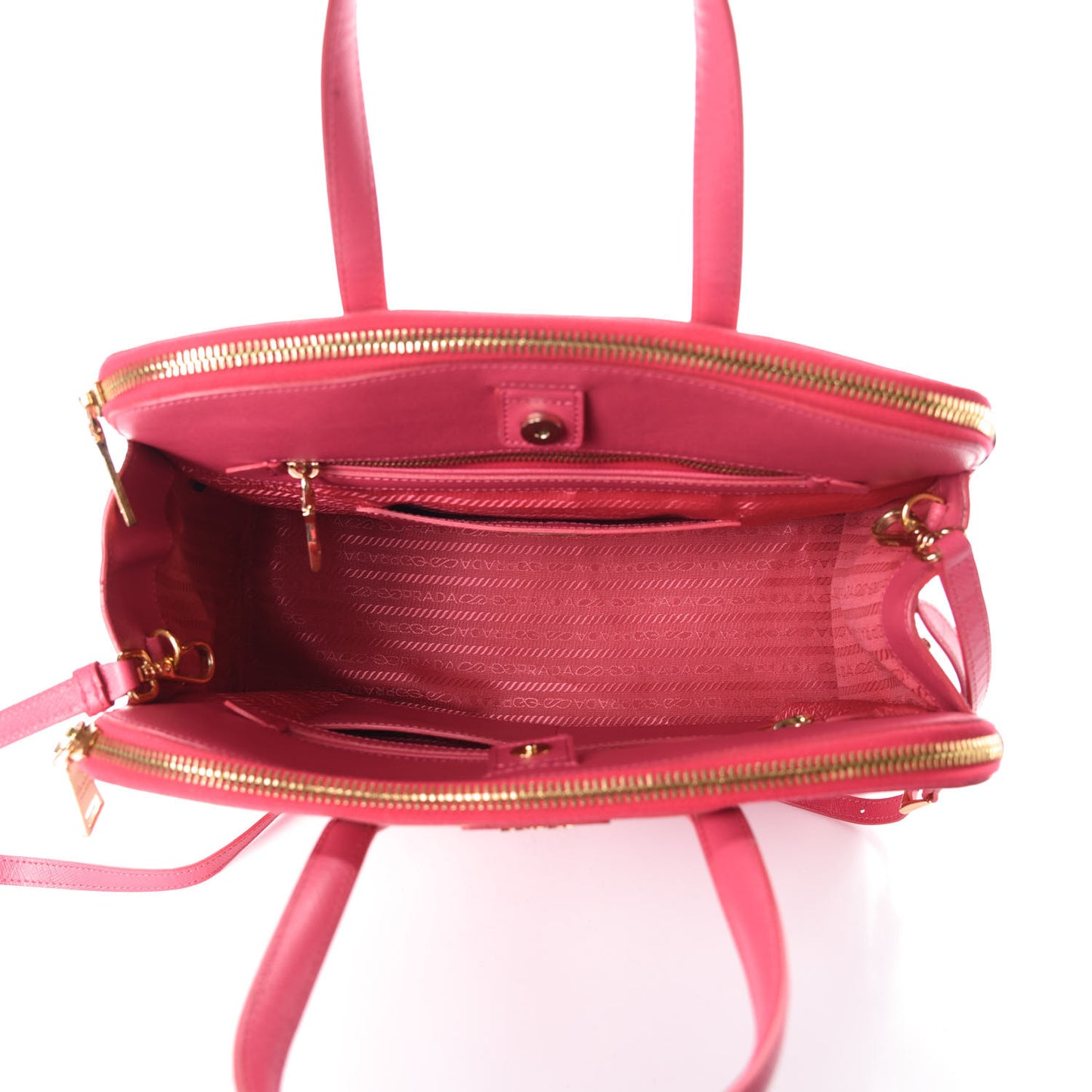 Saffiano Double Zip Tote Peonia