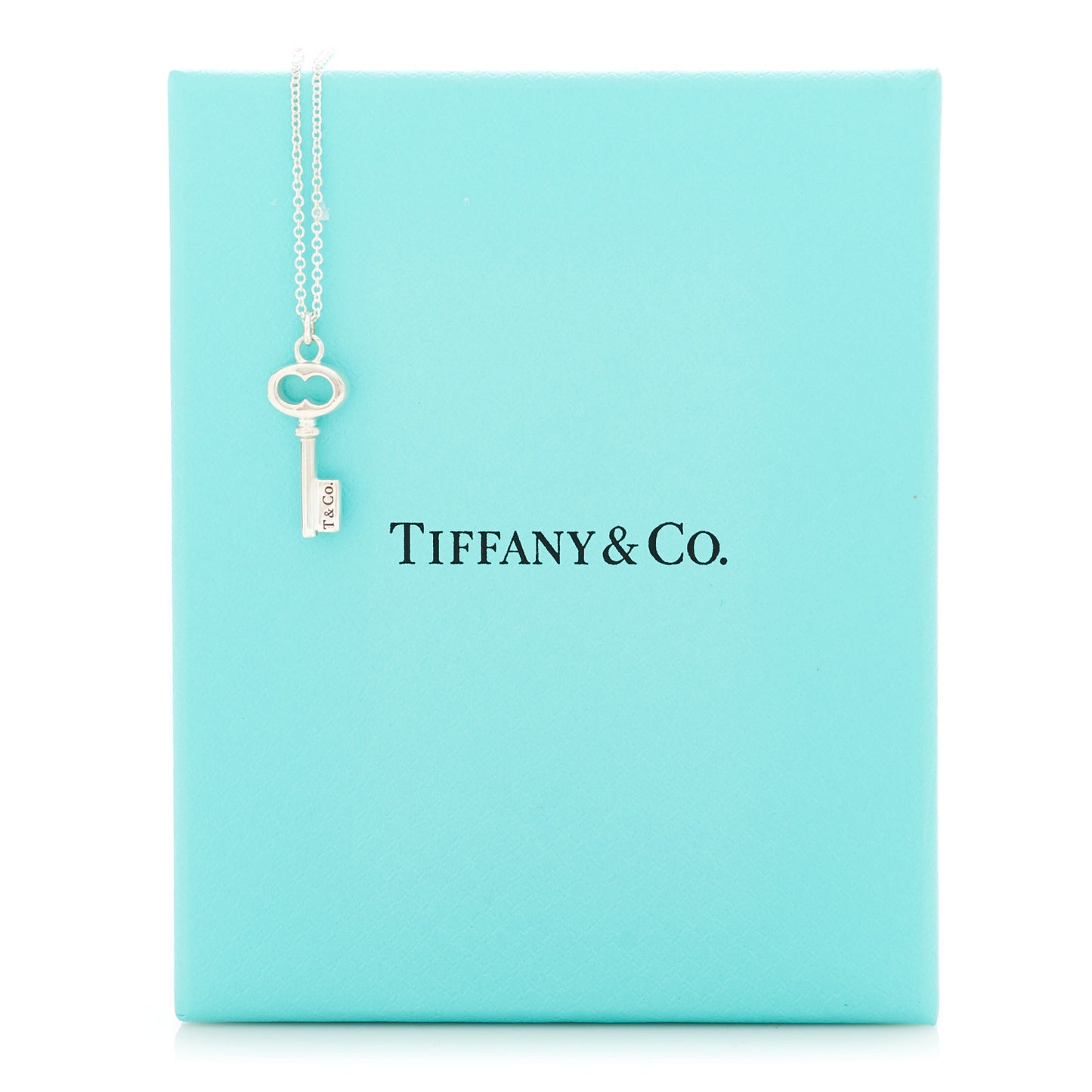 Sterling Silver Mini Oval Key Pendant Necklace