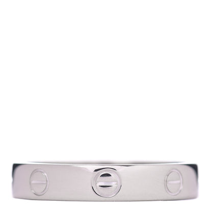 Cartier 18K White Gold 3.5mm LOVE Wedding Band Ring 57 8 1 of 4