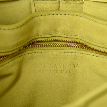 Bottega Veneta Suede Maxi Intrecciato Padded Chain Cassette Crossbody Bag Kiwi 9 of 12