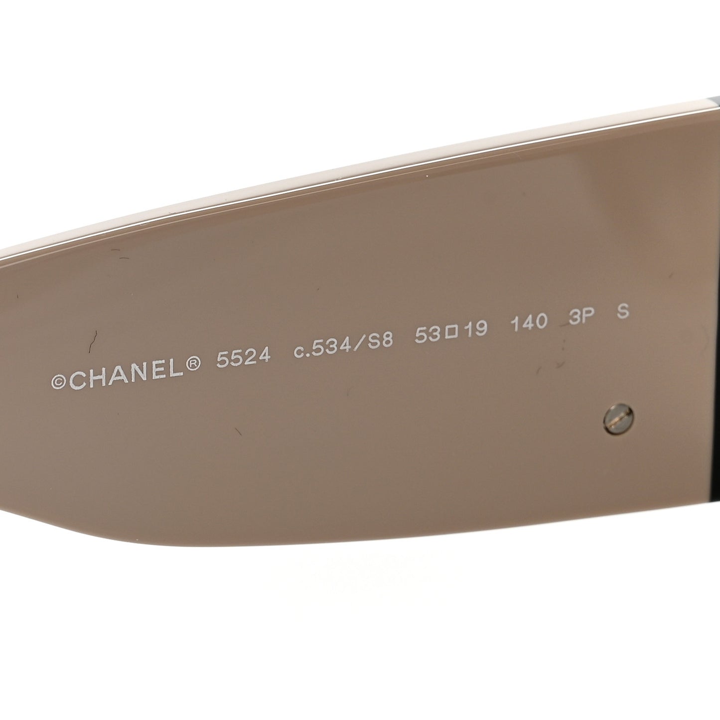 Acetate Oval Sunglasses 5524-A Black Beige