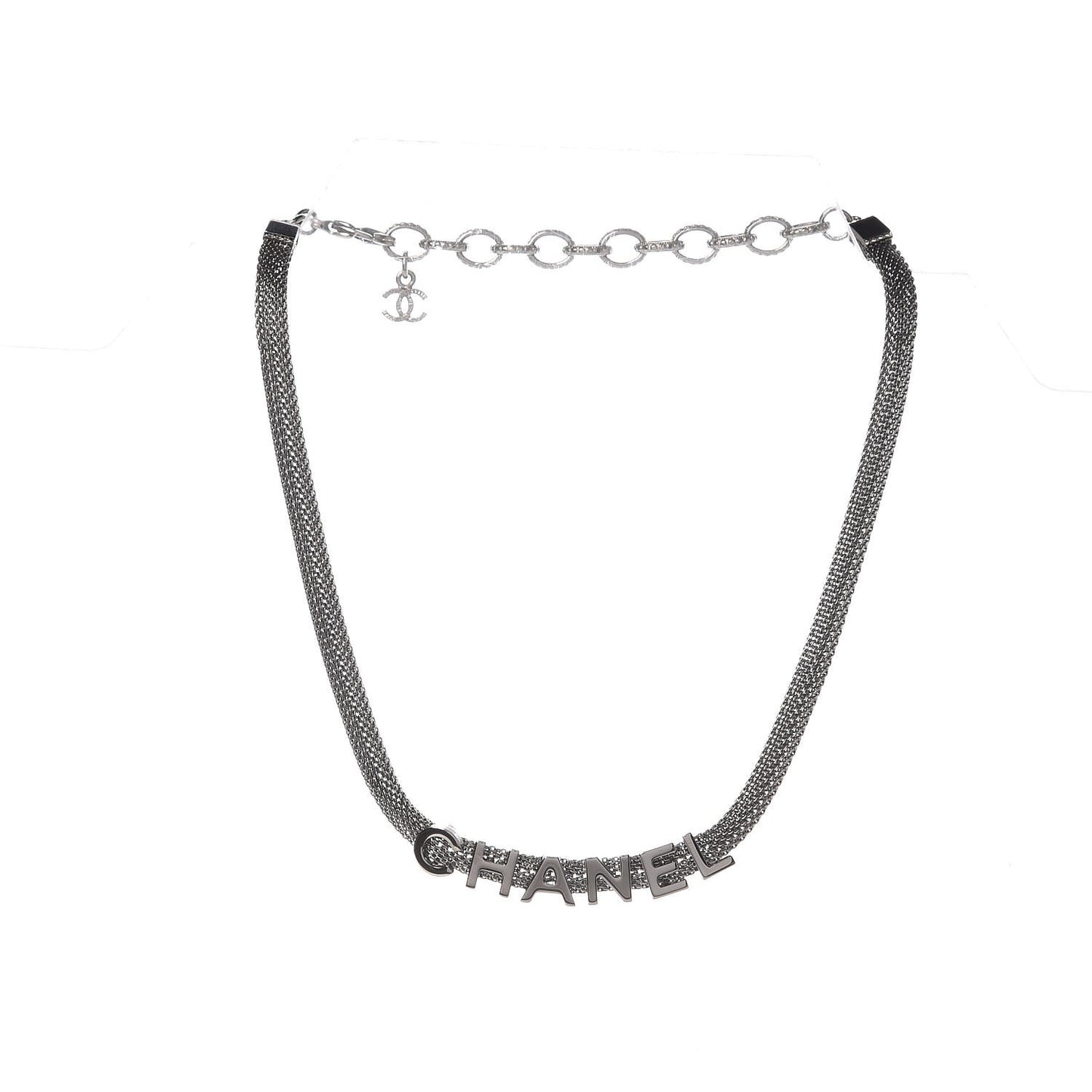 Ruthenium Logo Choker Necklace