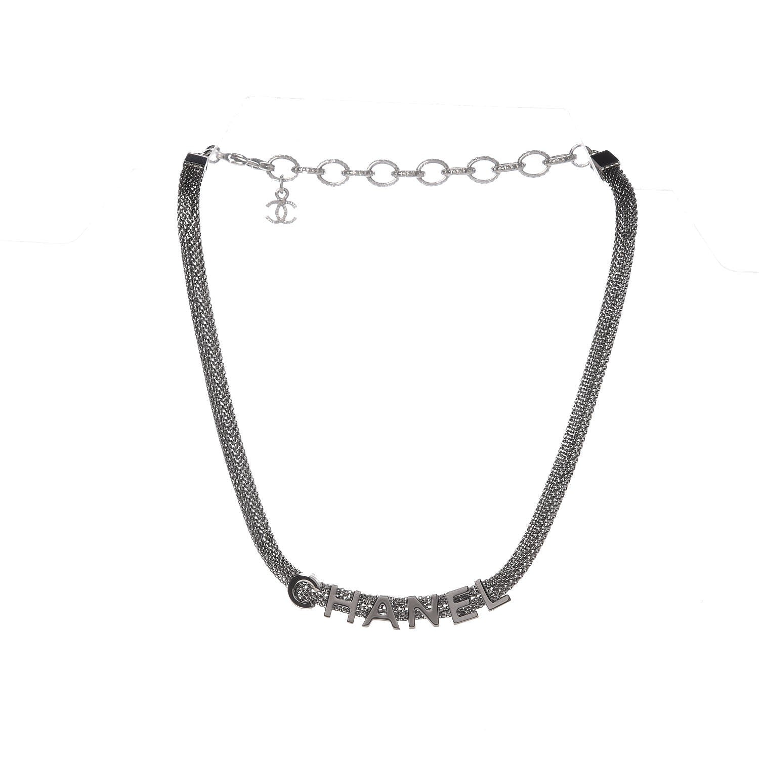 Chanel Ruthenium Logo Choker Necklace 3 of 6