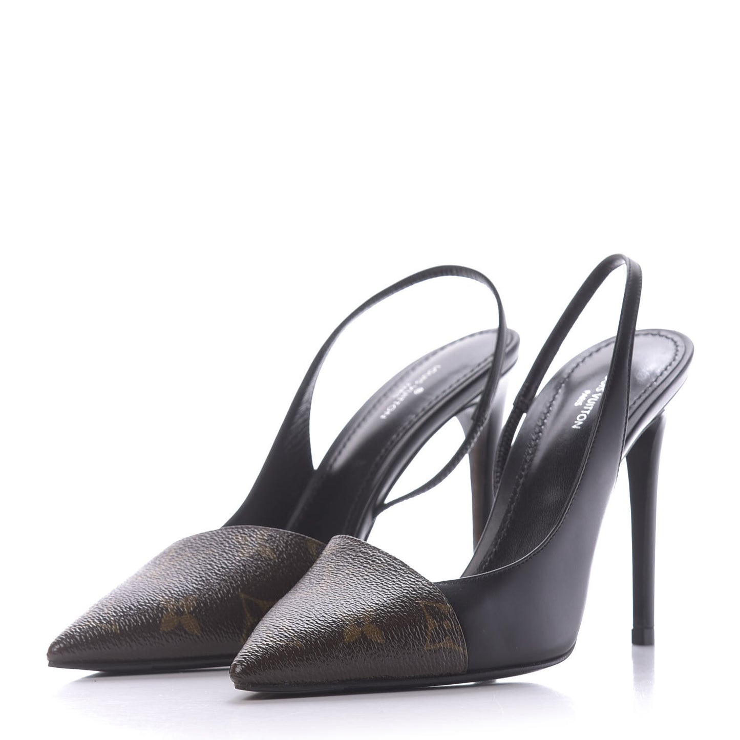 Monogram Cherie Slingback Pumps 37 Black