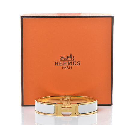 Hermes Enamel Narrow Clic Clac H Bracelet PM White 6 of 6