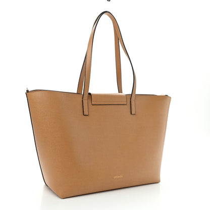 Versace Vitello Virtus Tote Caramel 4 of 12