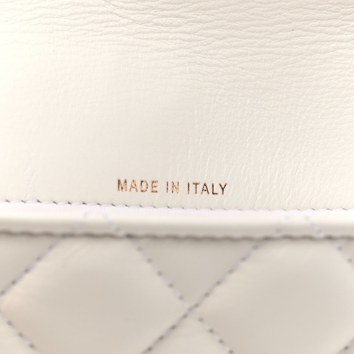 Chanel Calfskin Quilted Enchained Clutch White 7 of 8